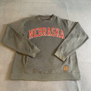Nebraska Corn Huskers Pullover Press box Sweater‎ Pullover Small Gray